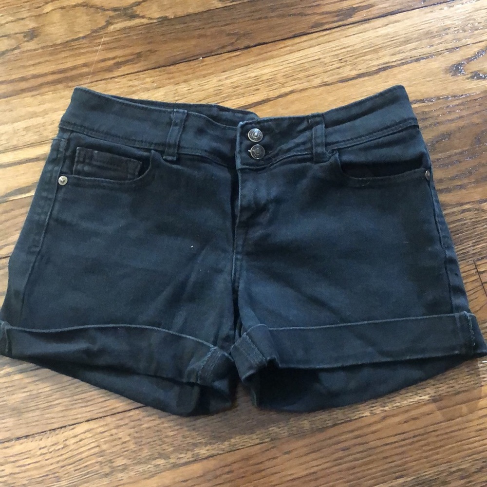 Black Denim Shorts